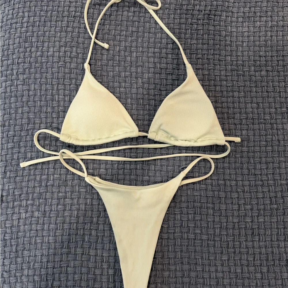 Mint Green Triangle Bikini Set - Picture 2 of 2